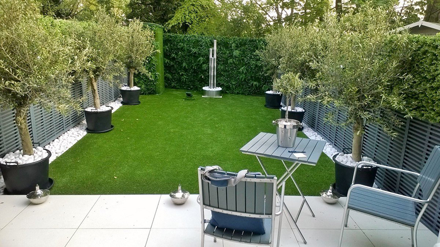 別墅庭院仿真植物墻綠化