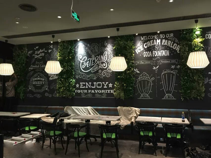 餐廳仿真植物植物墻